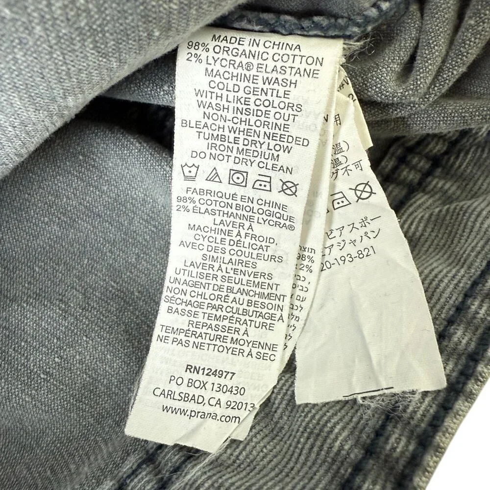 Prana Corduroy Jacket Womens Large Gray Trucker Stretch Casual Organic Cotton - Picture 10 of 10